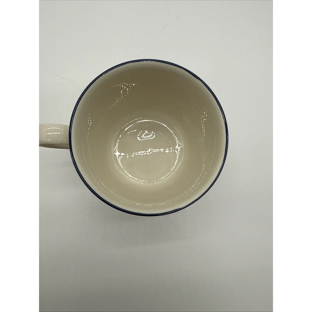 One Retired Lennox Poppy On Blue 8 Ounce Tea/Coffee Cup.